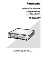 Panasonic WJ-ND300 Administrator Console Setup Instructions preview