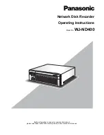 Panasonic WJ-ND400/1000 Operating Instructions Manual preview
