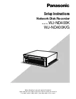 Panasonic WJ-ND400K Setup Instructions preview