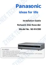 Panasonic WJ-NV200 Installation Manual preview