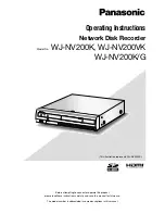 Preview for 1 page of Panasonic WJ-NV200K Operating Instructions Manual