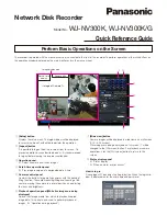 Preview for 1 page of Panasonic WJ-NV300K Quick Reference Manual
