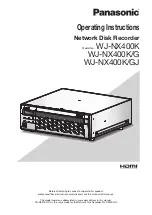 Panasonic WJ-NX400G-54000T6 Operating Instructions Manual preview