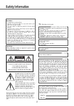 Preview for 2 page of Panasonic WJ-NX400K Important Information Manual