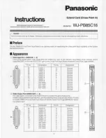 Panasonic WJ-PB85C16 Instructions Manual preview