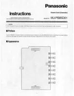 Panasonic WJ-PB85D01 Instructions preview