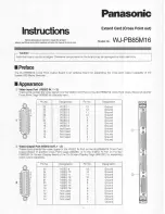 Preview for 1 page of Panasonic WJ-PB85M16 Instructions Manual