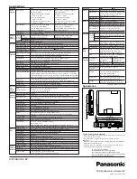 Preview for 2 page of Panasonic WJ-RT416K Specifications