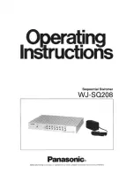 Panasonic WJ-SQ208 Operating Instructions Manual preview