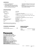 Preview for 8 page of Panasonic WJ-SW104 Operating Instructions Manual