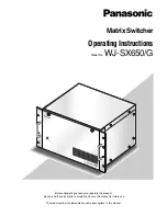 Panasonic WJ-SX650/G Operating Instructions Manual предпросмотр