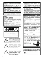 Предварительный просмотр 2 страницы Panasonic WJ-SX650/G Operating Instructions Manual