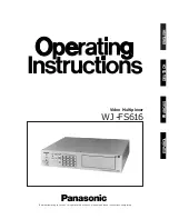 Preview for 1 page of Panasonic WJFS616 - SWITCHER Operating	 Instruction