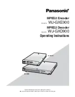 Preview for 1 page of Panasonic WJGXE900 - MPEG2 ENCODER Operating Instructions Manual