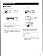 Предварительный просмотр 15 страницы Panasonic WJHD100 - DIGITAL DISC RECORDE Operating Instructions Manual