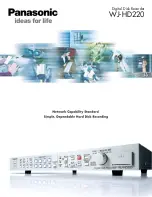 Panasonic WJHD220 - DIGITAL DISK RECORDER Brochure & Specs preview