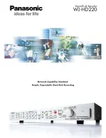 Panasonic WJHD220 - DIGITAL DISK RECORDER Specifications preview