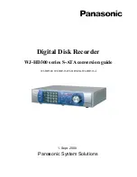 Preview for 1 page of Panasonic WJHD309 - DIGITAL DISK RECORDER Conversion Manualline