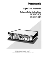 Preview for 1 page of Panasonic WJHD309 - DIGITAL DISK RECORDER Setup Instructions