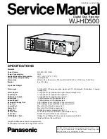 Panasonic WJHD500 - DIGITAL DISC RECORDE Service Manual preview