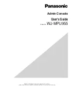 Panasonic WJMPU955 - PROCESSING UNIT - TMU User Manual preview