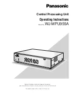 Panasonic WJMPU955A - CENTRAL PROCESSING UNIT Operating Instructions Manual предпросмотр