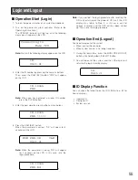 Предварительный просмотр 55 страницы Panasonic WJMPU955A - CENTRAL PROCESSING UNIT Operating Instructions Manual