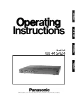 Panasonic WJMS424 - QUAD UNIT Operating Instructions Manual preview