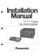 Preview for 1 page of Panasonic WJMX1200AK - WORK STATION MAIN Installation Manual