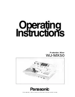 Panasonic WJMX50 - MIXER Operating Instructions Manual preview