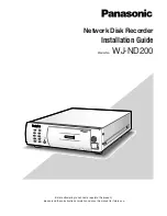 Panasonic WJND200 - NETWORK DISK RECORDER Installation Manual предпросмотр