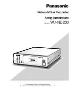 Panasonic WJND200 - NETWORK DISK RECORDER Setup Instructions предпросмотр