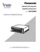 Panasonic WJND400 - NETWORK DISK RECORDER Operating Instructions Manual preview