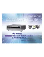 Panasonic WJND400 - NETWORK DISK RECORDER Reference Material preview