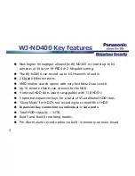 Preview for 3 page of Panasonic WJND400 - NETWORK DISK RECORDER Reference Material