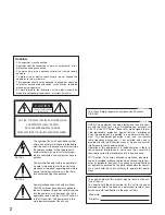 Preview for 2 page of Panasonic WJRT208 - Digital Disk Recorder Operating Instructions Manual