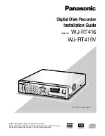 Panasonic WJRT416 - 16CH DIGITAL RECORDER Installation Manual preview