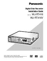 Preview for 1 page of Panasonic WJRT416 - 16CH DIGITAL RECORDER Installation Manual