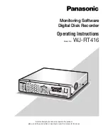 Panasonic WJRT416 - 16CH DIGITAL RECORDER Operating Instructions Manual preview