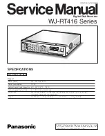 Предварительный просмотр 1 страницы Panasonic WJRT416 - 16CH DIGITAL RECORDER Service Manual