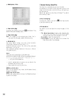 Preview for 82 page of Panasonic WJSX150 - SWITCHER - ADDENDUM Operating Instructions Manual