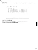 Preview for 71 page of Panasonic WJSX550B - MATRIX SWITCHER Operating Instructions Manual