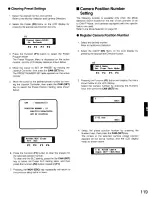 Preview for 119 page of Panasonic WJSX550B - MATRIX SWITCHER Operating Instructions Manual