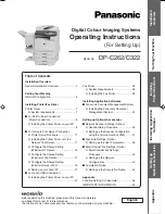 Предварительный просмотр 1 страницы Panasonic Workio DP-C322 Operating Instructions Manual