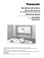 Preview for 1 page of Panasonic WORKIO UB-2315C Operating Instructions Manual