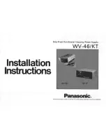 Preview for 1 page of Panasonic WV-46 Installation Instructions Manual