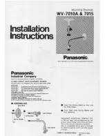 Предварительный просмотр 1 страницы Panasonic WV-7010A Installation Instructions