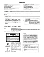 Preview for 2 page of Panasonic WV-7135 Operating Instructions Manual