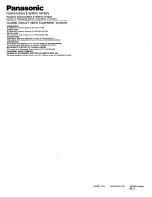 Preview for 10 page of Panasonic WV-7140 Operating Instructions Manual