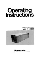 Preview for 1 page of Panasonic WV-716OD Operating Instructions Manual